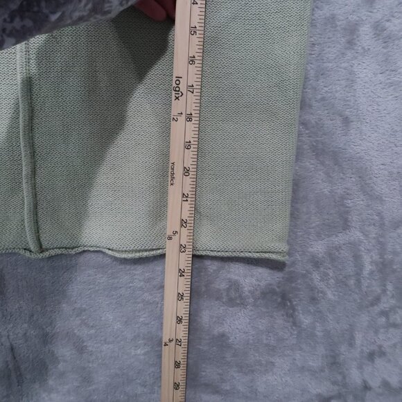 Sweater Womens L Green Knit Vest Pullover Cardigan Crew Neck Sleeveless Preppy - Picture 7 of 11